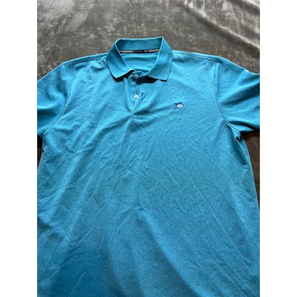 Southern Tide Mens Blue Solid Short Sleeve Pima Cotton Polo Shirt XL Preppy Golf